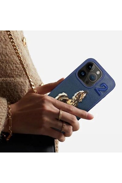 Santa Barbara Polo & Racquet Club Sbprc iPhone 16 Compatible Case 3D Pu Leather Boris Suede Cover