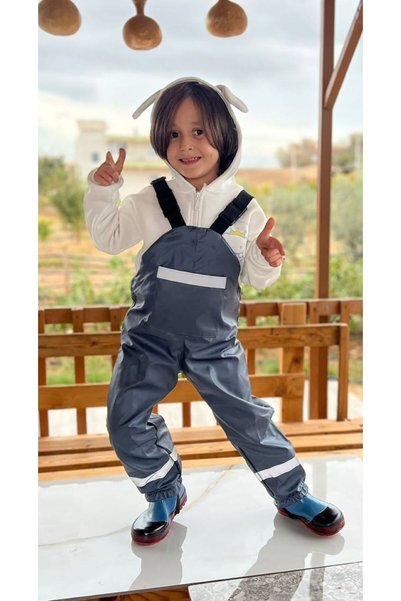 Kidsabu Unisex Kids Rainsuit and Trousers Smoked