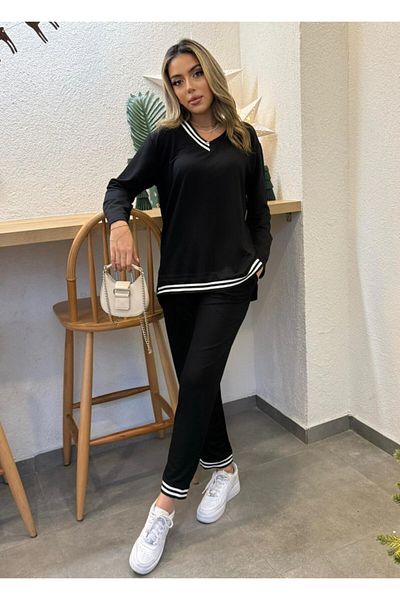 Moka Shopin Mokashopin Women's New Season Long Sleeve Rib Detail Double Set