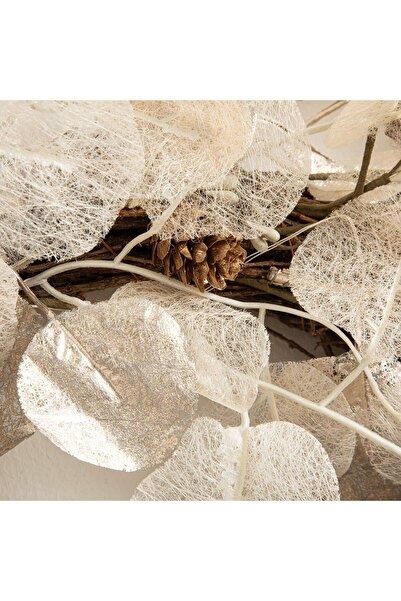 Chakra Elod Asılan Çelenk Yılbaşı Dekoru Natural