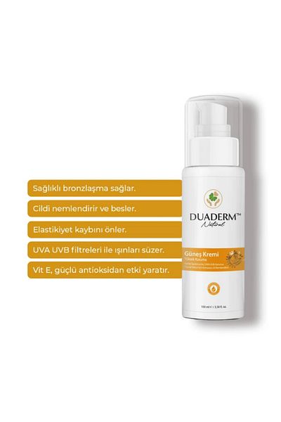 Duaderm Natural Protective Face Sunscreen Spf30+ (Vitamin E + Uva/Uvb)