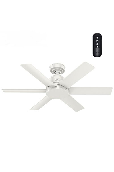 Hunter Fan Kennicott Taze Beyaz - 112 Cm. Uzaktan Kumandalı Nemli Dış Mekan T...