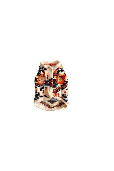 atelyu Cat Dog Outfit Ethnic Pattern Welsoft Vest Cardigan