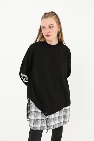 Puane Women's Hemline Transitional Tunic - 10572Tun - Black