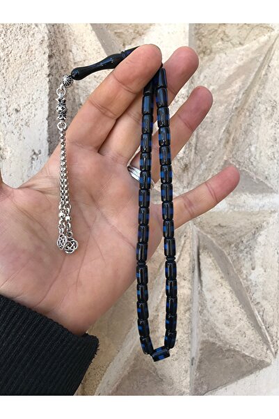 Sultan Telkari Erkek Yeşil Tonda Kesme Toz Kehribar Tesbih