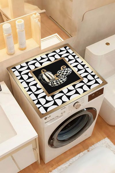 YTR HOME Πλένεται πλυντήριο ρούχων Κάλυμμα στεγνωτηρίου προστατευτικό χαλάκι αντιολισθητικό κουκκίδα βάσης