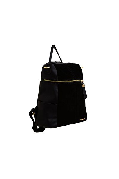 David Jones Color Suede Backpack, Crossbody Bag, Soft Vegan Leather Shoulder Bag, Casual Suede Bag