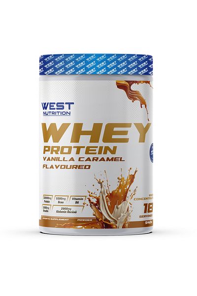 West Nutrition Whey Protein Powder 540 gr 18 Serving Vanilla Caramel