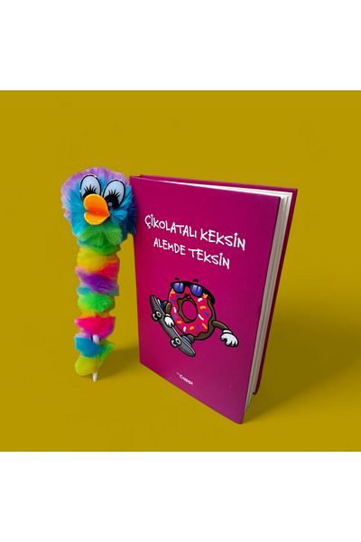 ÇİLEKHOME For Writing Oral Hard Cover Keepsake, Journal Notebook, Agenda and Pen Necessities