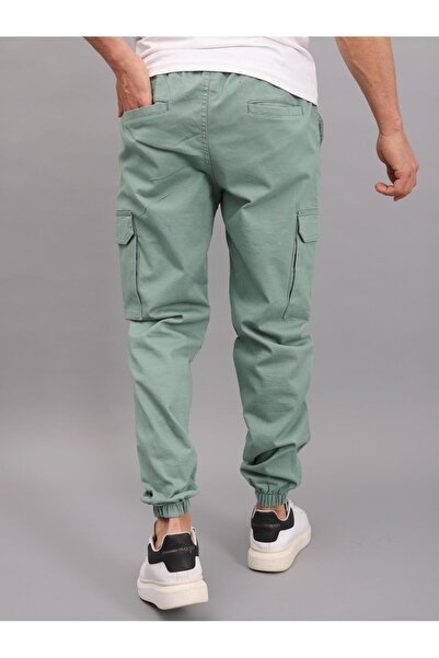 YXC Trend Maker Men's Green Cargo Pocket Trousers
