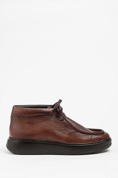 Galliano Shoes Nara Genuine Leather Brown Floater Eva Ready Sole Boots