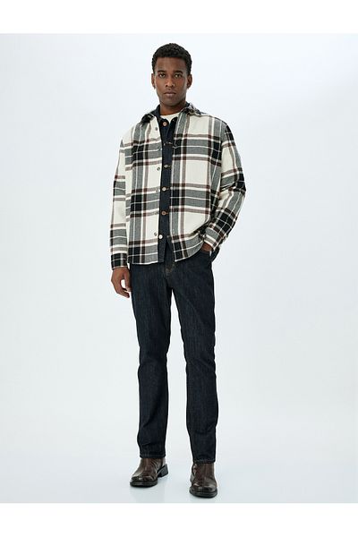 Koton Buttoned Plaid Patterned Standard Fit Lumberjack Shirt