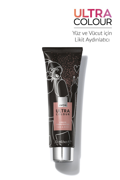 AVON Rose Quartz Ultra Color Face and Body Liquid - Brightening