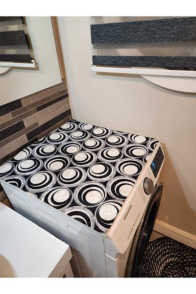YTR HOME Πλένεται πλυντήριο ρούχων Κάλυμμα στεγνωτηρίου προστατευτικό χαλάκι αντιολισθητικό κουκκίδα βάσης