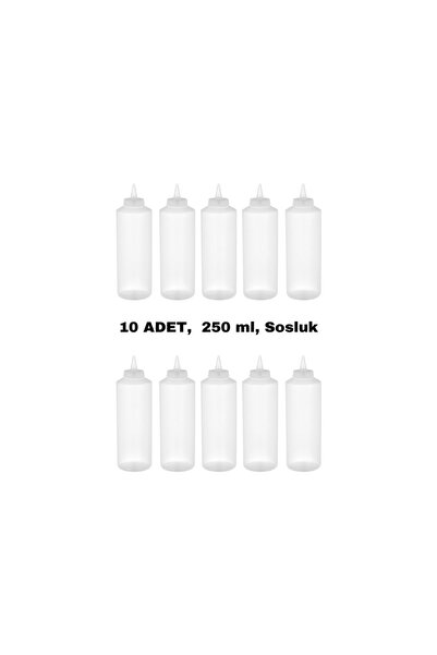 GastroPlast 10 Adet, 500 ml, Fişek Plastik Sosluk, Ketçap, Mayonez, Hardal, B...