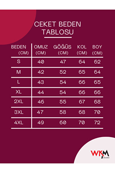 WKM Ανδρικό τζιν μπουφάν με λέιζερ