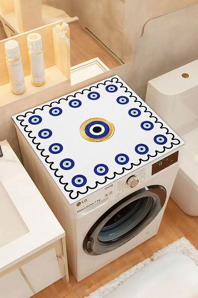 YTR HOME Πλένεται πλυντήριο ρούχων Κάλυμμα στεγνωτηρίου προστατευτικό χαλάκι αντιολισθητικό κουκκίδα βάσης