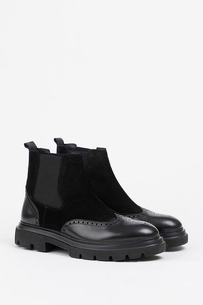 Galliano Shoes Forli Genuine Leather Black Antique Suede Eva Ready Sole Boots