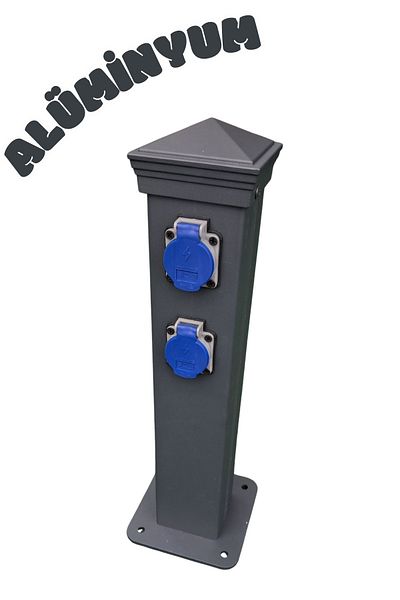 dekorafence Aluminum Garden Electric Socket 0.9X0.9X50Cm