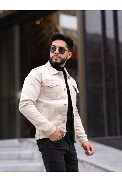 WKM Erkek slim Fit Casual Rahat Kesim Non-Denim Kot Ceket
