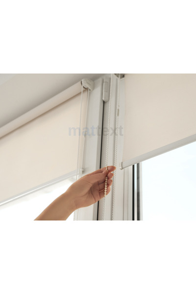 MATTEXT MEKANİK PERDE SİSTEMLERİ Krem Stor Perde Etek Dilimsiz