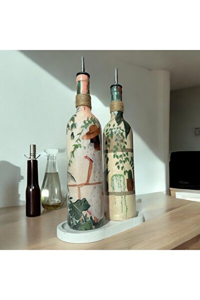 Mes Reves Women's and Cactus Patterned Black Oil Pot Sauce Bowl Set - Home and Kitchen Decor