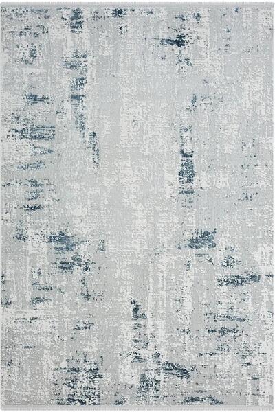 Karmen Halı Zenith Zn008a Gri Halı Lacivert Detaylı Modern Yumuşak Kadife Inc...