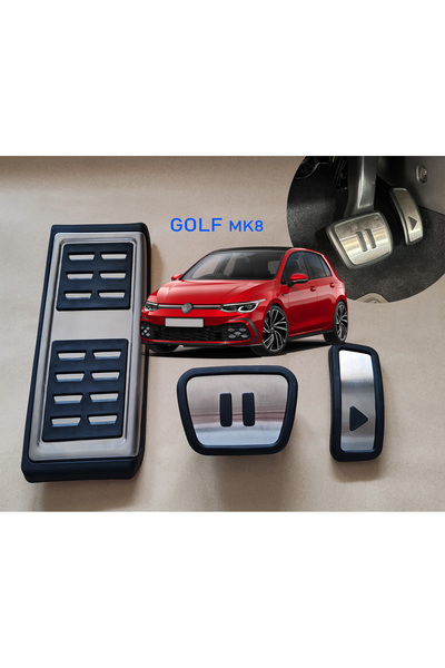GCP German Car Parts Golf 8 Krom Pedal Seti - Golf 8 Uyumlu Ayak Pedal Seti