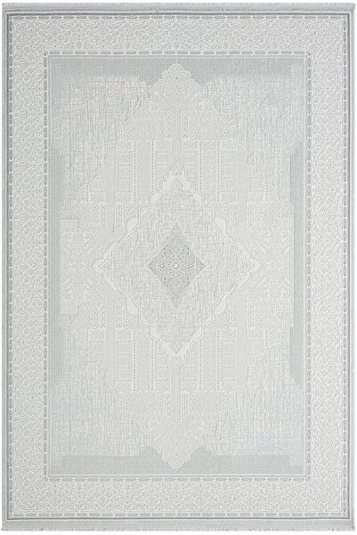 Karmen Halı Zenith Zn003a Gri Halı Antrasit Detaylı Göbekli Yumuşak Kadife In...