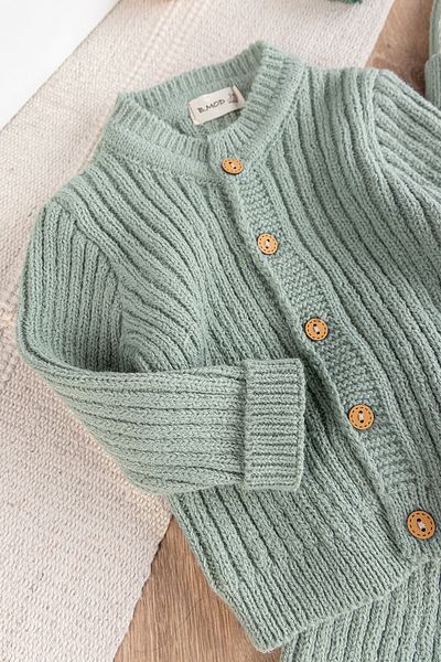 Babymod Knitwear Cardigan Beret Unisex Winter Hat Baby Set