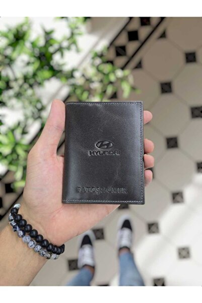 Hyundai Vehicle Compatible VISSO 1904 Genuine Leather Vehicle License Case Custom Bag Men Women Model