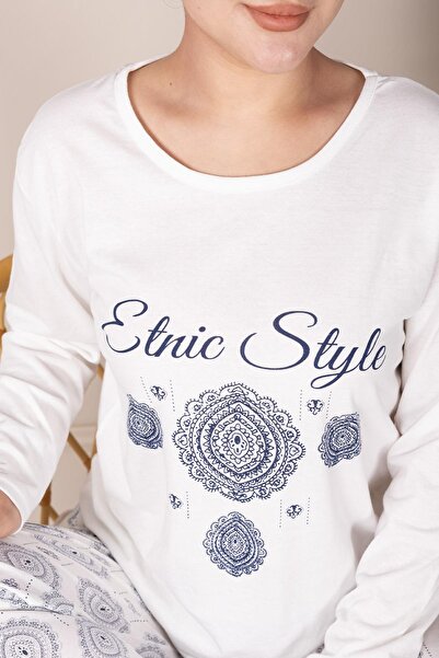 Niket Life Σετ πιτζάμες με μακρυμάνικο έθνικ σχέδιο