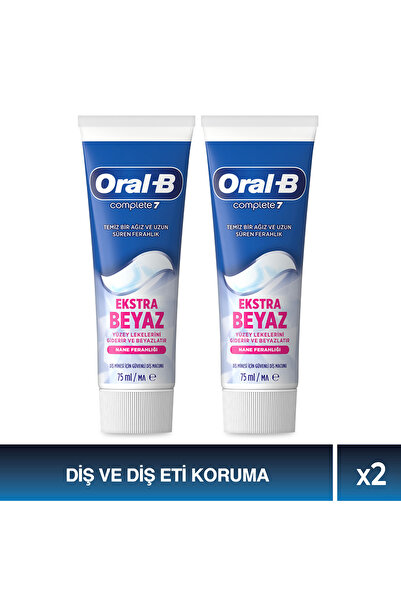 Oral-B Complete 7 Ekstra Beyaz Diş Macunu 75 ml x 2