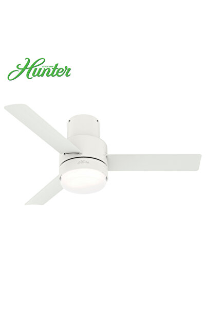 Hunter Fan Gilmour Mat Beyaz - 132 Cm. Aydınlatmalı ve Uzaktan Kumandalı Neml...