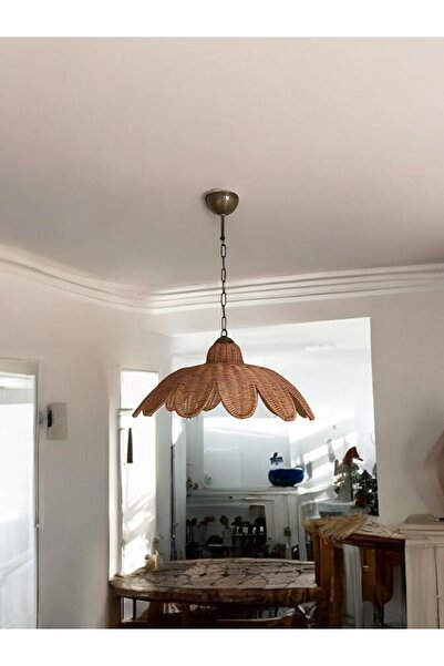 Turkish Rattan Çiçek Avize Rattan Avize Bambu Çiçek Avize Bambu Avize Hasır Çiçek Avize(50cm)