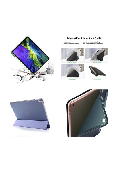 UnDePlus 2022 Apple iPad 10 Generation - Compatible Case with Pen Compartment Trifolding Case A2696 A2757 A2777