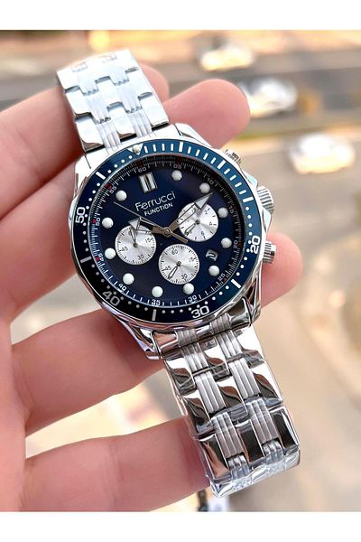 Ferrucci Function Men's Watch 30 Mt Waterproof Steel Band