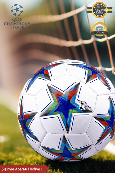 x1marka Orijinal Uefa Şampiyonlar Ligi Dikişli Futbol Topu Halı Saha Çim Beto...