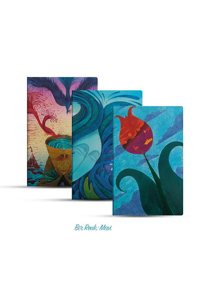 Vak Vak Yayınları Quack a Color: Blue, 3 Notebook Set-Dağstan Çetinkaya-Unlined-192 Pages-14X21Cm
