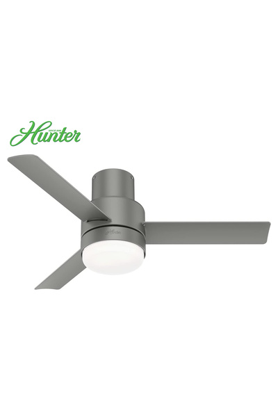 Hunter Fan Hunter - Gilmour Mat Gümüş - 132 Cm. Aydınlatmalı Nemli Dış Mekan ...