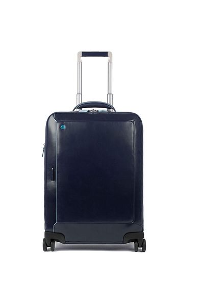 PIQUADRO Blue Square 4-Rollen Kabinenrolly Leder 55 cm Laptopfach