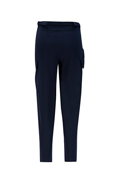 Armine Beli Daraltılabilen Gabardin Pantolon 24k2705 Lacivert