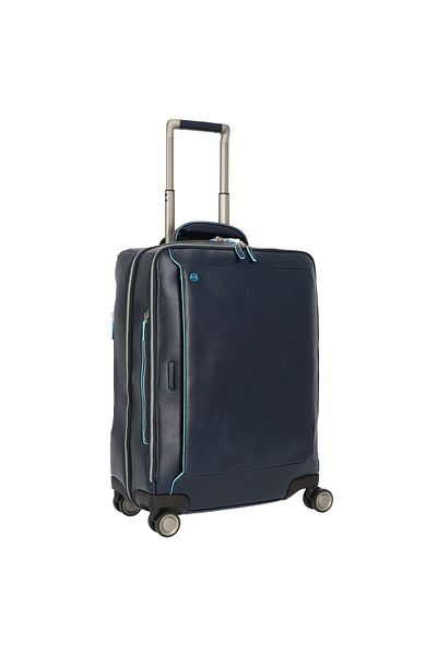 PIQUADRO Blue Square 4-Rollen Kabinenrolly Leder 55 cm Laptopfach