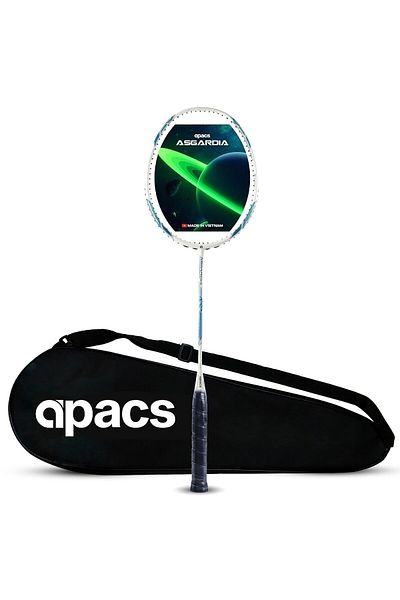 Apacs Asgardia Control Unstrung Graphite Badminton Racket | 73g, 35 Lbs | Ultra Lightweight | Full Cover