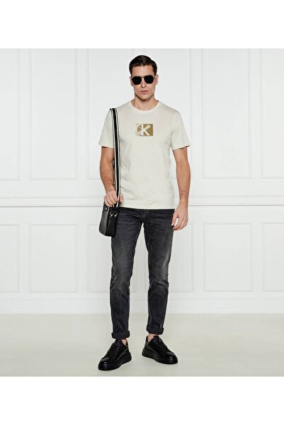 Calvin Klein Erkek Nevürlü Yaka Kısa Kollu Baskılı Gri T-Shirt J30J327077-PDH