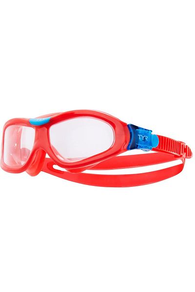 TYR Orion Swim Mask | Kids Fit Swimming Goggles | Clear/blue | Adjustable Strap | Swim Gear