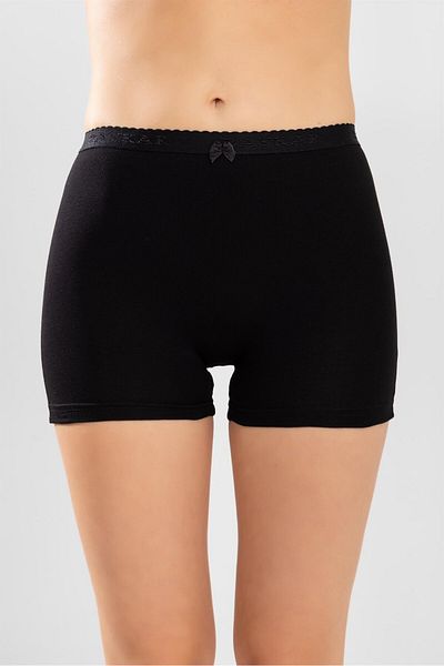 BAYKAR Γυναικείο βαμβακερό Lycra Boxer Σορτς Μαύρο