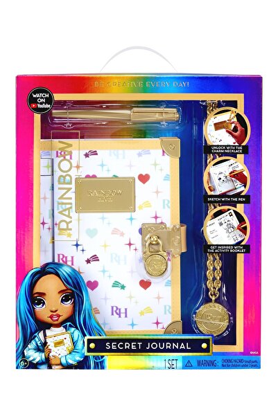 Rainbow High مجلة سرية | مجلة أزياء مع قفل | كتاب أنشطة وقلم وقلادة