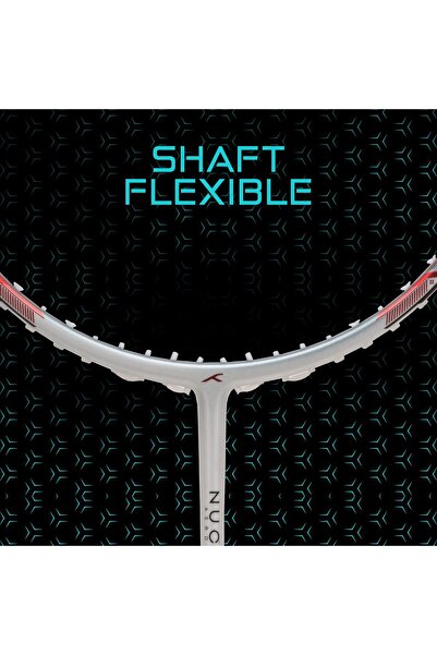 Hundred Nuclear 78 Badminton Racquet | White/red | Lightweight & Strong | Professional Racket