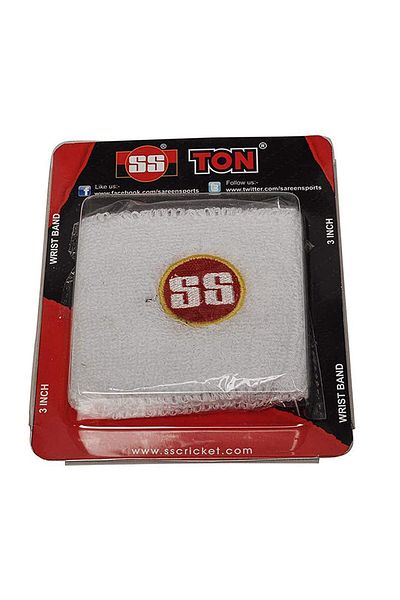 SS Wrist Band | 3 Inch | White | Sports Wristband | Workout Acceories